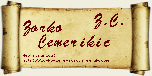 Zorko Čemerikić vizit kartica